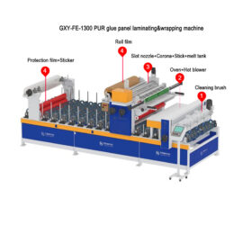 GXY-FE-1300 PUR glue panel lamination and wrapping machine