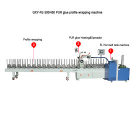 GXY-FE-450 PUR glue profile wrapping machine line